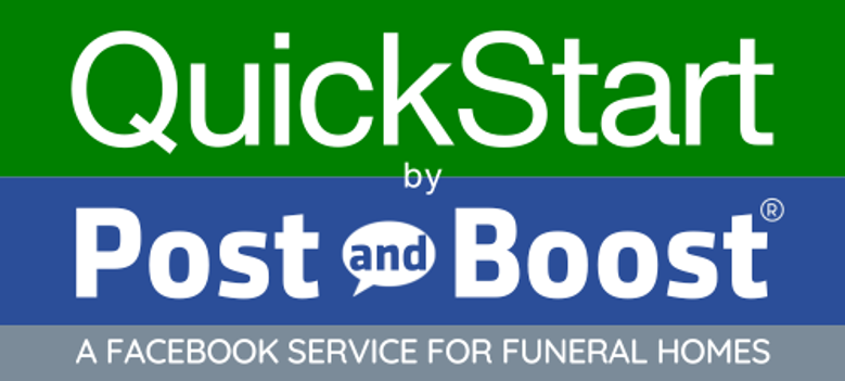 QuickStart by Post and Boost A Facebook Service for Funeral Homes logo